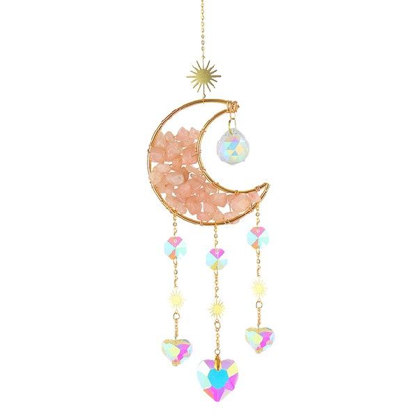 Moon Metal Crystal Reflective Jewelry Car Accessories